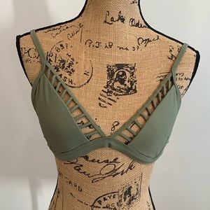 Hollister bikini top in olive size medium